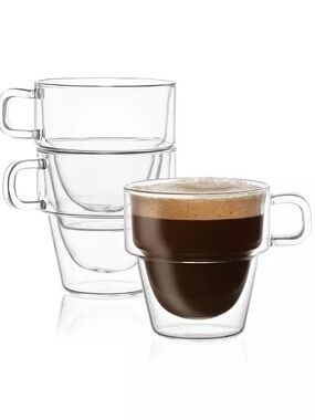 JoyJolt Stoiva Double Wall Glasses, Set of 3